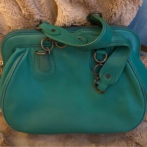 Juicy Couture Green Leather Satchel Handbag
